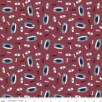 Ткань 100% хлопок [C7551-BURGUNDY]