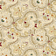 Ткань хлопок ткани на изнанку бежевый, цветы, Henry Glass (арт. 459-44)