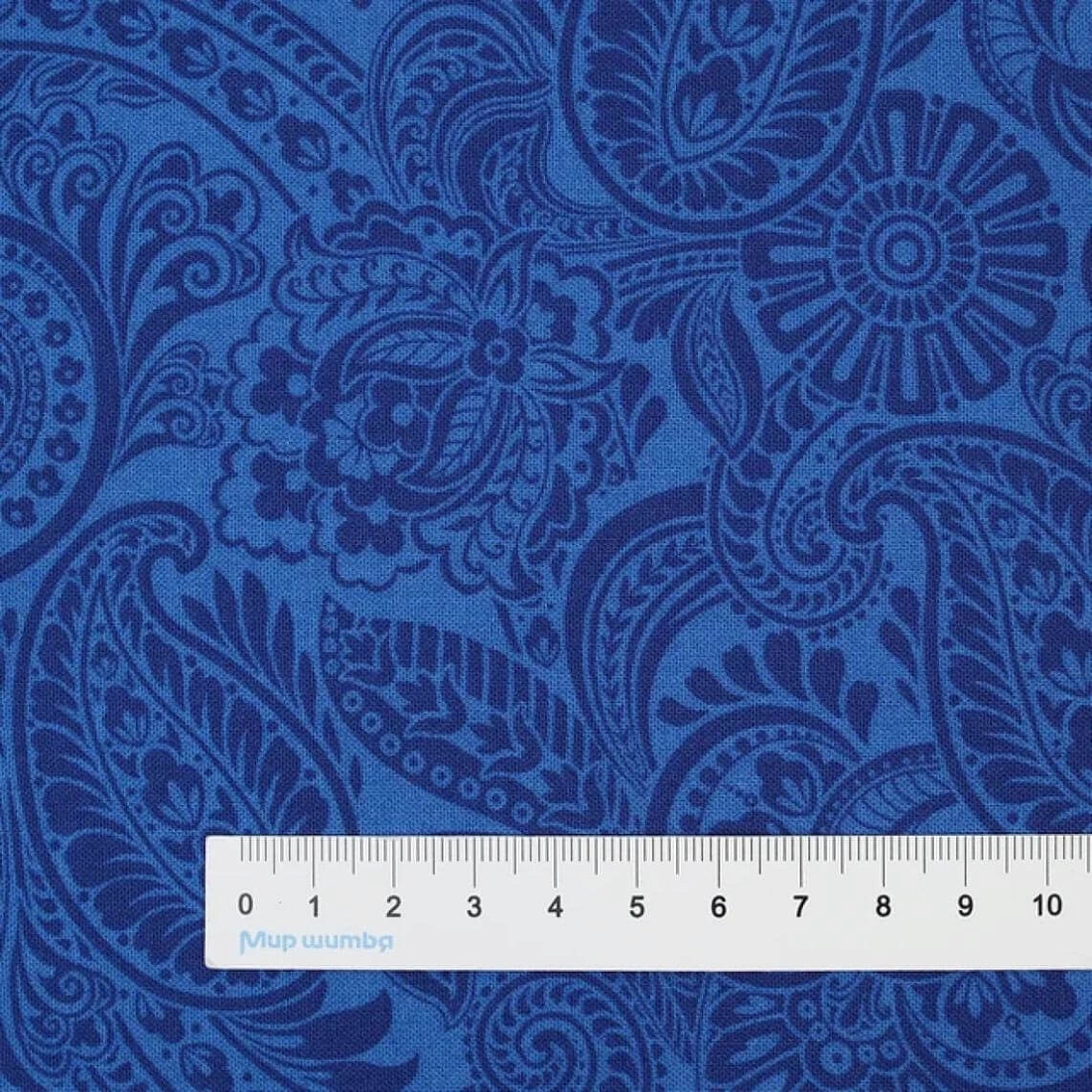 Ткань хлопок для пэчворка для одежды синий, пейсли, Benartex (арт. 425658B)