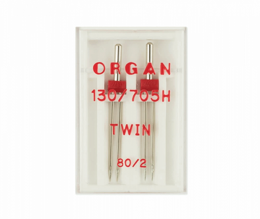 Иглы стандартные Organ двойные № 80/2.0 2 шт.