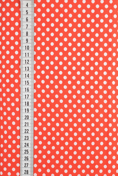Ткань хлопок пэчворк красный, горох и точки, ALFA (арт. 245870)
