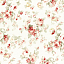 Ткань хлопок пэчворк красный розовый белый, цветы розы, Lecien (арт. 231726)