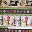Ткань хлопок для пэчворка разноцветные, бордюры рукоделие, Blank Quilting (арт. 2597-41)