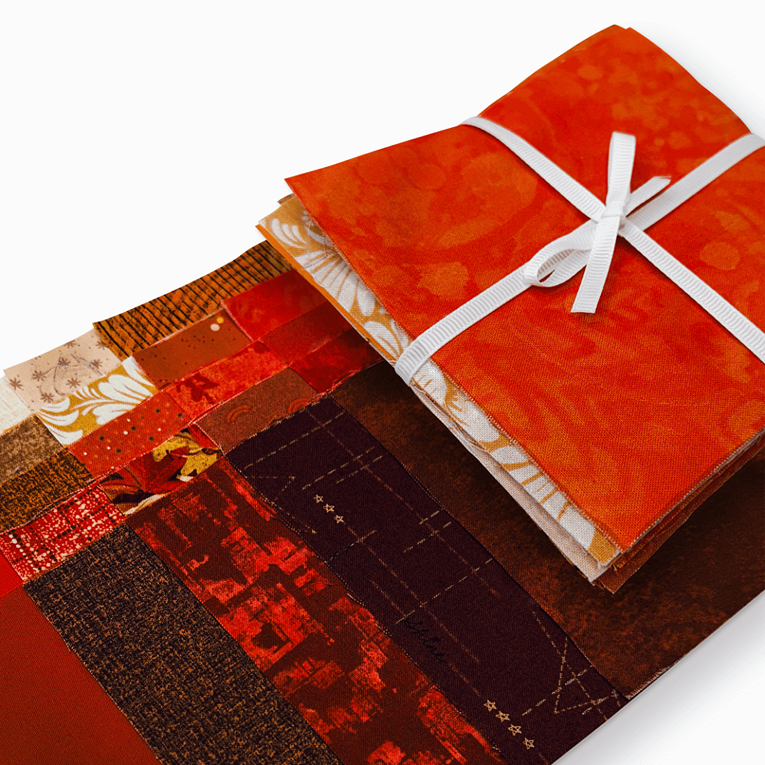 Ткань хлопок для пэчворка оранжевый, фактура,  (арт. 359139)