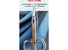 Ножницы вышивальные Alfa AF 101-87 10 см, золото