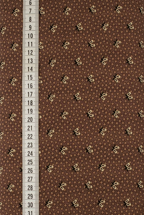 Ткань хлопок пэчворк коричневый, цветы фактура, ALFA (арт. 229683)