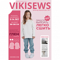 Выкройка детская футболка для девочек «ГЛЕН» Vikisews