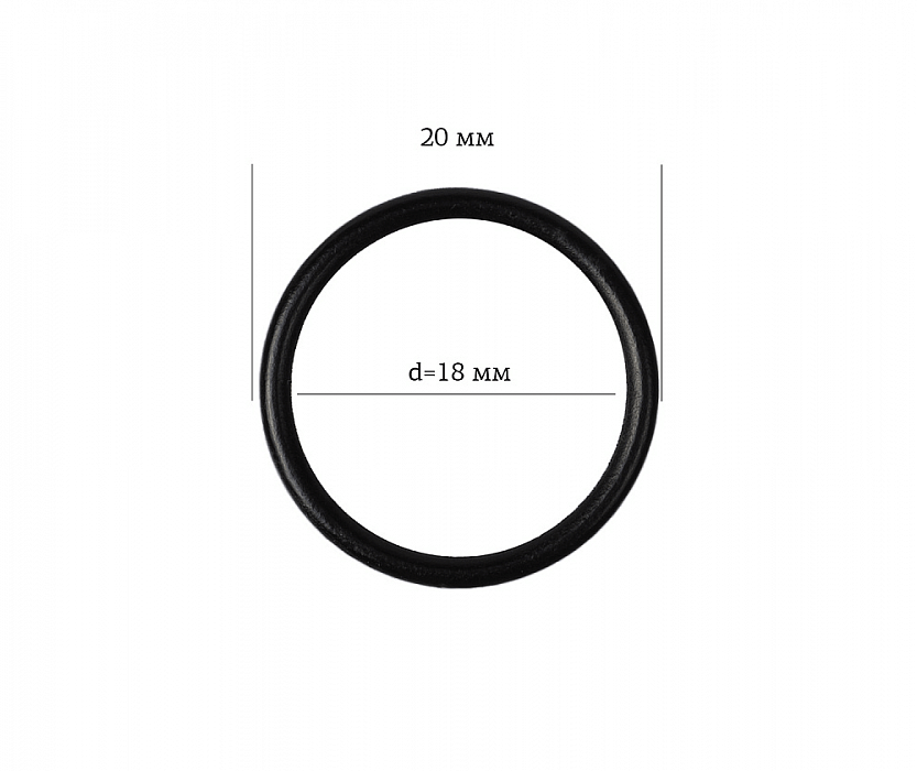 Кольцо для бюстгальтера металл 17,8 мм черный