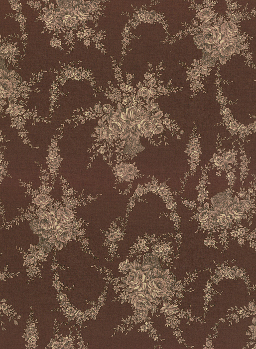 Ткань хлопок пэчворк бежевый коричневый, цветы, Lecien (арт. 231724)