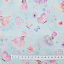 Ткань хлопок пэчворк голубой, птицы и бабочки цветы пастельные тона, Michael Miller (арт. DDC9978-BLUE-D)