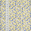 Ткань хлопок пэчворк синий бежевый голубой, мелкий цветочек, ALFA Z DIGITAL (арт. 224224)