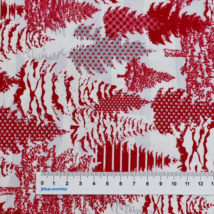 Ткань хлопок пэчворк красный, новый год, Henry Glass (арт. 9623-89)