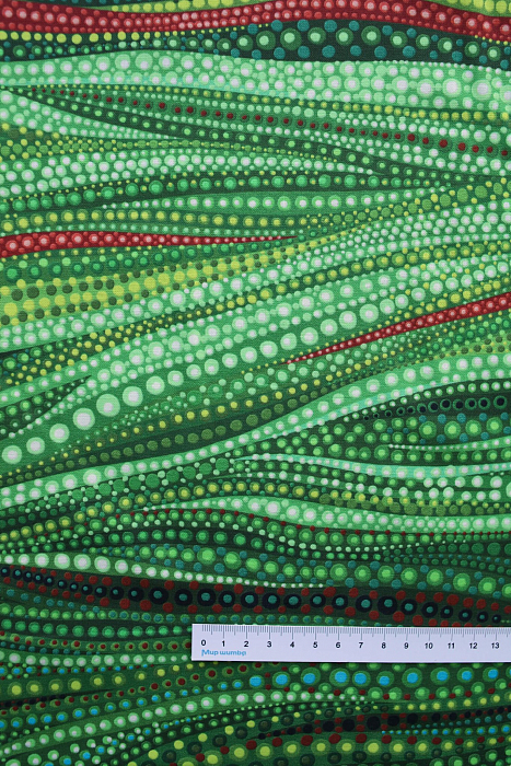 Ткань хлопок пэчворк разноцветные, необычные геометрия горох и точки, Moda (арт. 51247 12D)