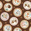 Ткань хлопок пэчворк коричневый разноцветные, детская тематика животные, Studio E (арт. 237207)