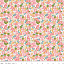 Ткань хлопок пэчворк зеленый розовый, мелкий цветочек цветы, Riley Blake (арт. 253657)