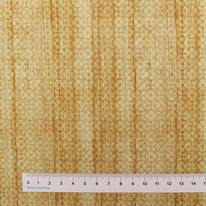 Ткань хлопок пэчворк бежевый, фактура природа флора, Benartex (арт. 10278-30)