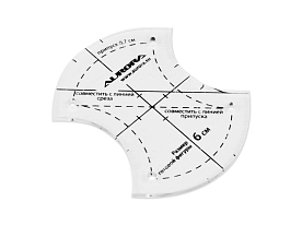 Линейка для пэчворка Aurora AU-6177 Яблочный огрызок 6 см