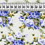 Ткань хлопок сумочные синий белый разноцветные голубой, цветы, ALFA KANVAS (арт. 130405)
