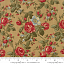 Ткань хлопок пэчворк красный коричневый болотный, цветы, Moda (арт. 44181 12)