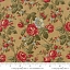 Ткань хлопок для пэчворка красный коричневый болотный, цветы, Moda (арт. 44181 12)