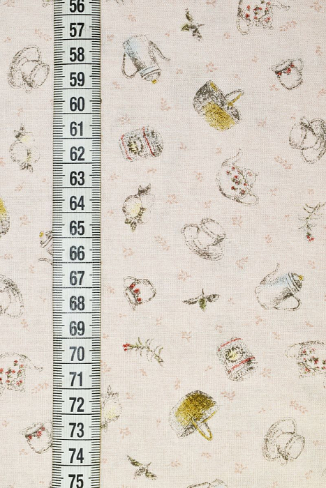 Ткань хлопок сумочные розовый, кухонная утварь, Daiwabo (арт. SW12751S B)