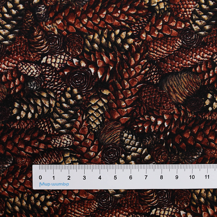 Ткань хлопок пэчворк коричневый, природа флора, Blank Quilting (арт. 8624-39)