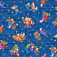 Ткань хлопок пэчворк синий разноцветные, необычные, Henry Glass (арт. 216142)