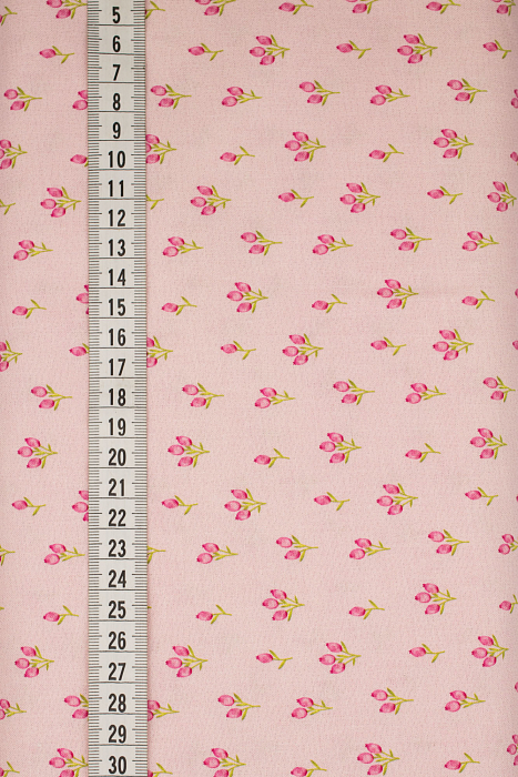 Ткань хлопок пэчворк розовый, мелкий цветочек, ALFA Z DIGITAL (арт. 224274)