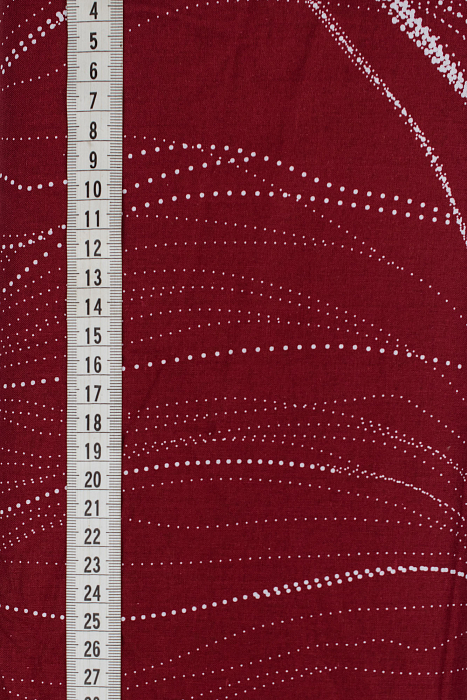 Ткань хлопок пэчворк бордовый, полоски горох и точки, ALFA (арт. 232348)