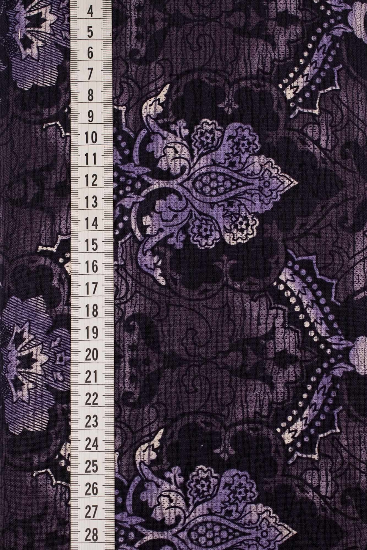 Ткань хлопок для пэчворка фиолетовый сиреневый, дамаск, ALFA (арт. 229712)