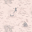 Ткань хлопок пэчворк розовый, необычные морская тематика, Michael Miller (арт. DC7942-BLUS-D)