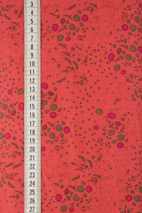 Ткань хлопок пэчворк розовый малиновый, фактура горох и точки, ALFA (арт. 229650)