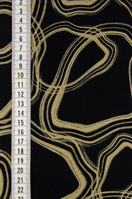 Ткань хлопок пэчворк черный бежевый, геометрия, ALFA (арт. 179868)