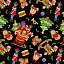 Ткань хлопок пэчворк разноцветные, новый год, Henry Glass (арт. )
