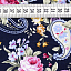 Ткань хлопок плательные ткани розовый черный голубой, цветы пейсли, ALFA C (арт. 128594)