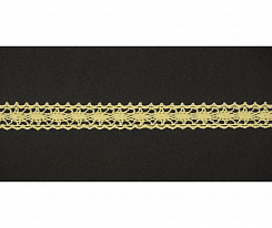 Кружево вязаное хлопковое Alfa AF-044-010 12 мм желтый