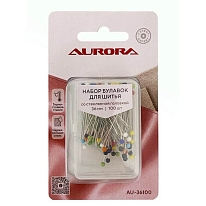 Булавки портновские Aurora AU-36100 36 мм 100 шт.
