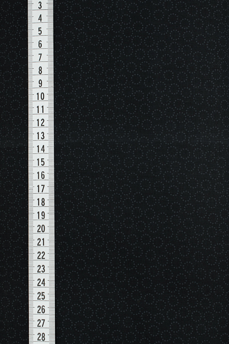 Ткань хлопок пэчворк черный, геометрия горох и точки, ALFA (арт. 214123)