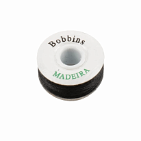 Нить нижняя в шпулях Madeira 308 SCH Bobbins №150 120 м черный