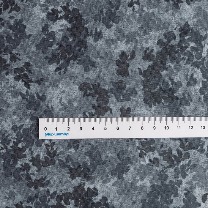 Ткань хлопок пэчворк серый, фактура флора, Blank Quilting (арт. 2311-95)