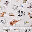 Ткань хлопок пэчворк бежевый, животные, Maywood Studio (арт. MASD6201-W)