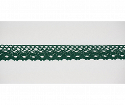 Кружево вязаное хлопковое Alfa AF-373-063 18 мм зеленый