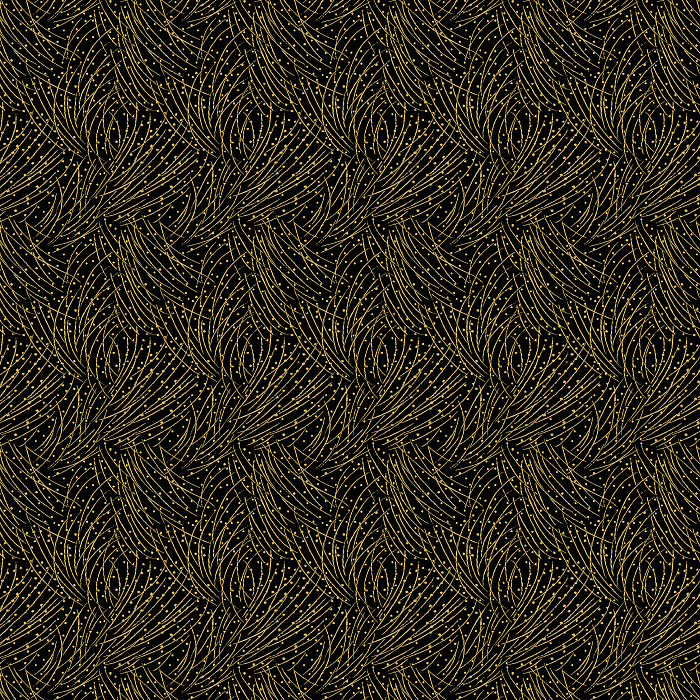Ткань хлопок пэчворк черный золото, полоски горох и точки, Benartex (арт. 248761)