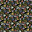 Ткань хлопок пэчворк черный, мелкий цветочек цветы, Benartex (арт. 2961-12)