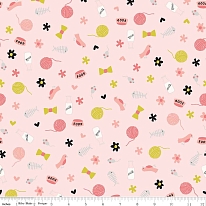 Ткань 100% хлопок [C6561-PINK]