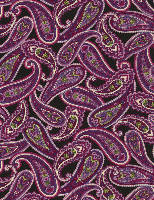 Ткань хлопок пэчворк малиновый бордовый, пейсли восточные мотивы, Timeless Treasures (арт. 235431)