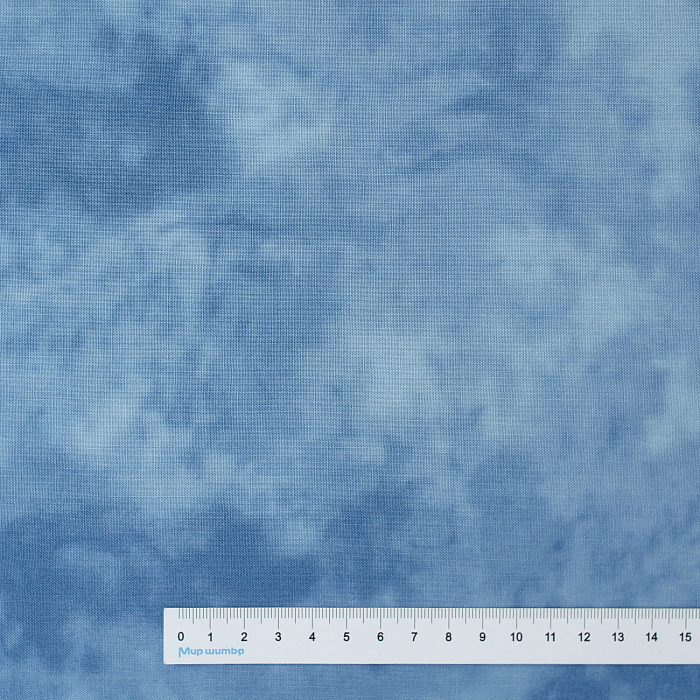 Ткань хлопок пэчворк голубой синий, однотонная, Stof (арт. 4516-602)