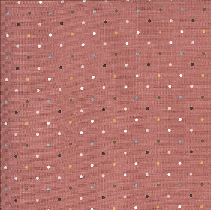 Ткань хлопок пэчворк розовый, горох и точки, Moda (арт. 5124-13)