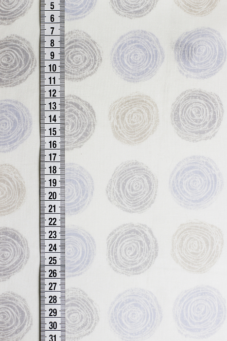 Ткань хлопок сумочные белый разноцветные, необычные завитки, Daiwabo (арт. 244032)