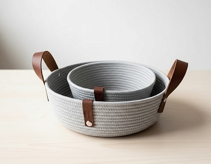 Как сшить трендовую корзинку из шнура